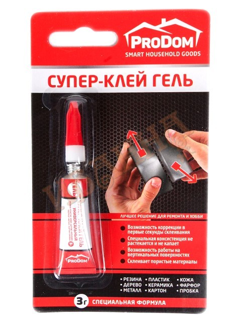 Супер клей гель ProDom гель 3г